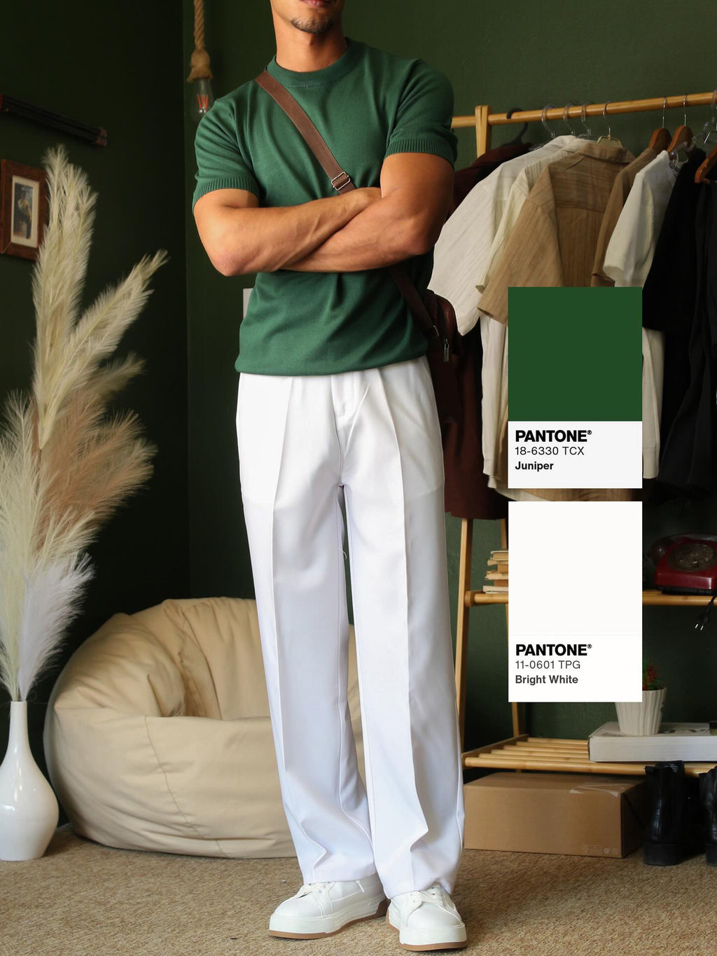 High-Waisted Tailored Trousers