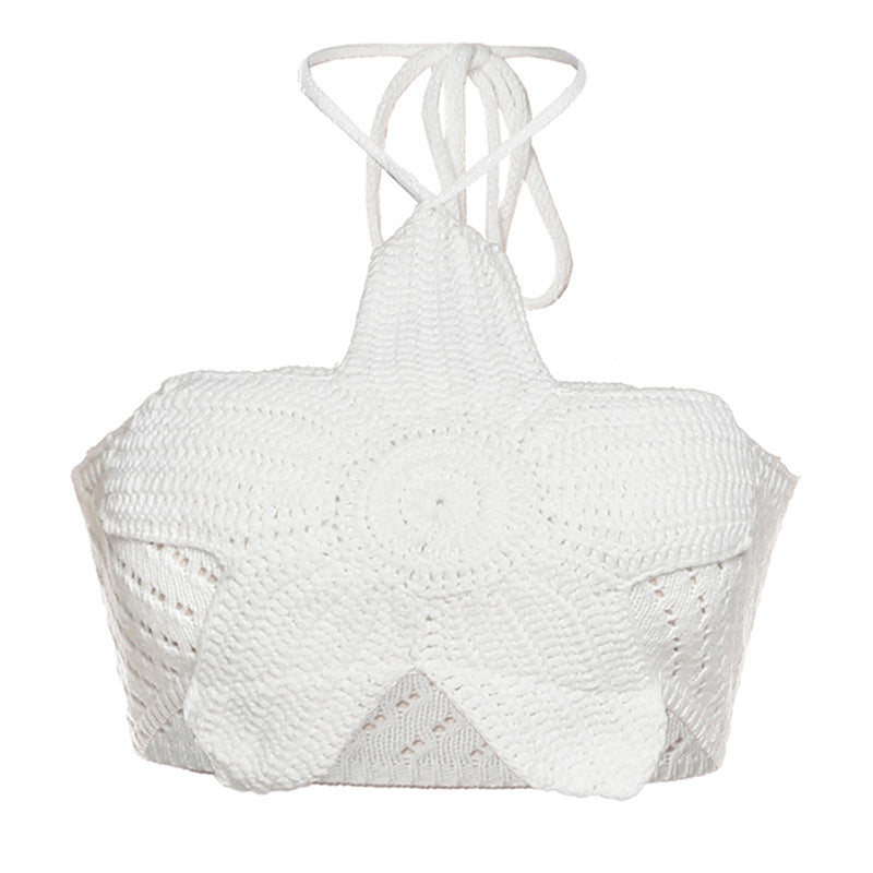 Cutout Knit Halter Top