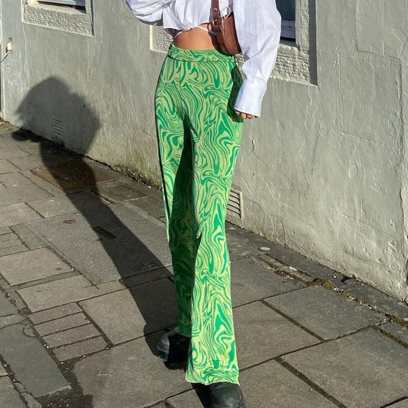 Printed Flare Pants