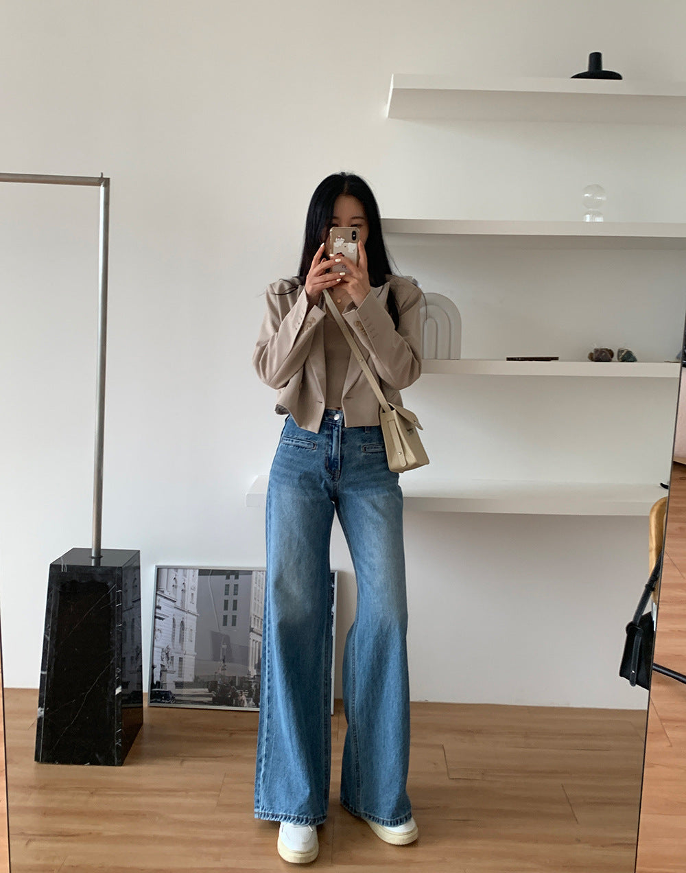 High-Waisted Wide-Leg Jeans