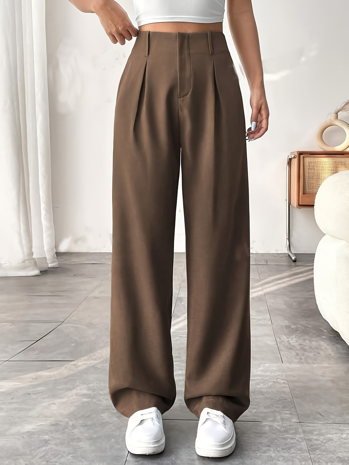 Tailored Wide-Leg Trousers