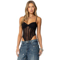 Sheer Mesh Corset Bodysuit