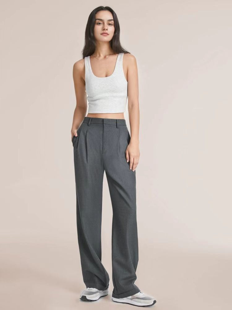 Pleated Wide-Leg Pants