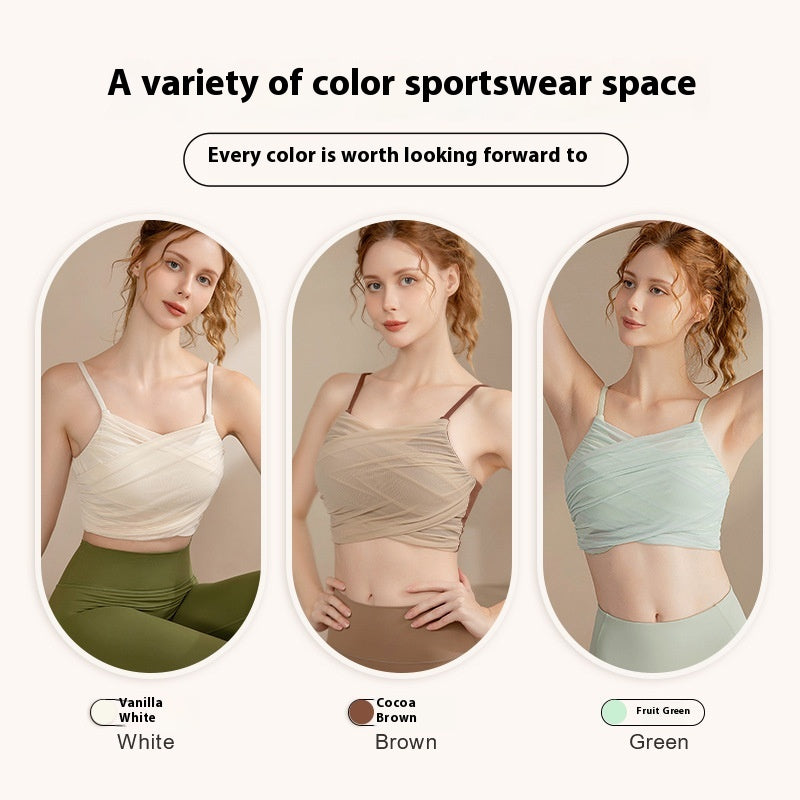 Ruched Strappy Sports Bra