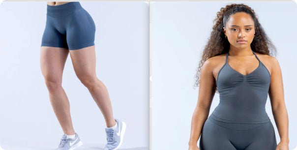 Ruched Halter Sports Top — Top or Shorts Set