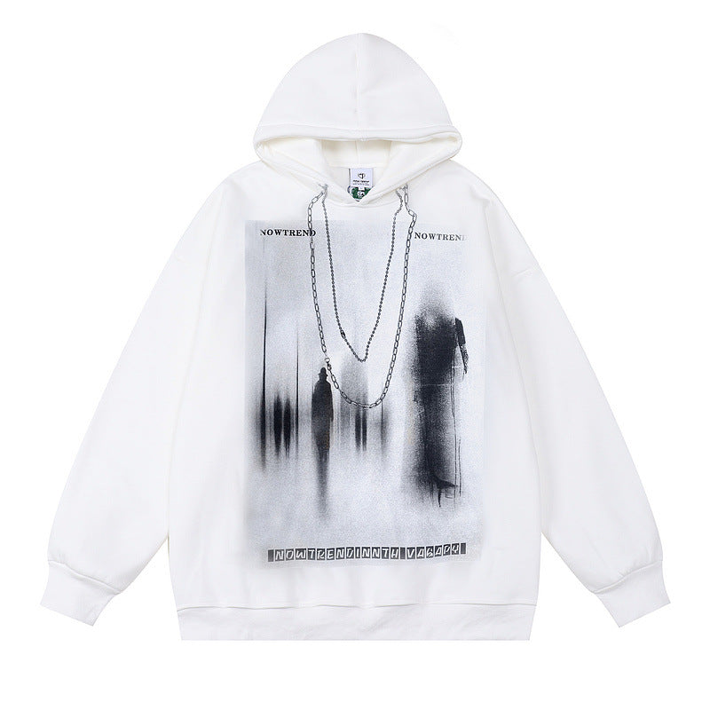 Ghost-Print Zip Hoodie