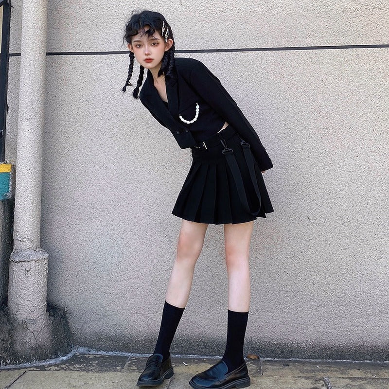 Pleated Mini Skirt