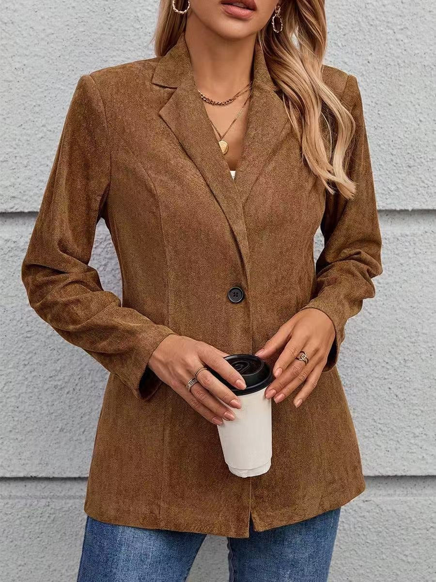 Relaxed Single-Button Blazer