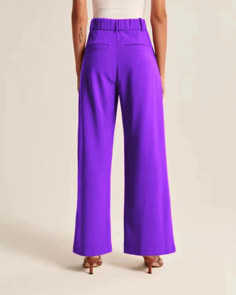 Pleated Wide-Leg Pants