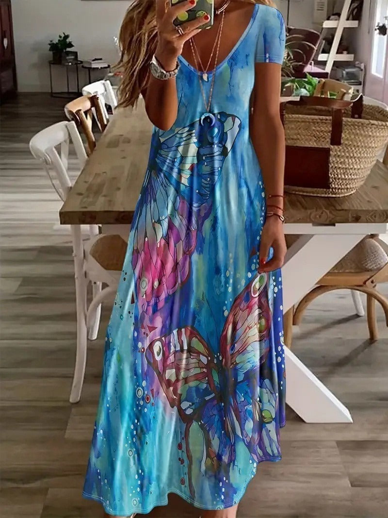 Butterfly Print Dress