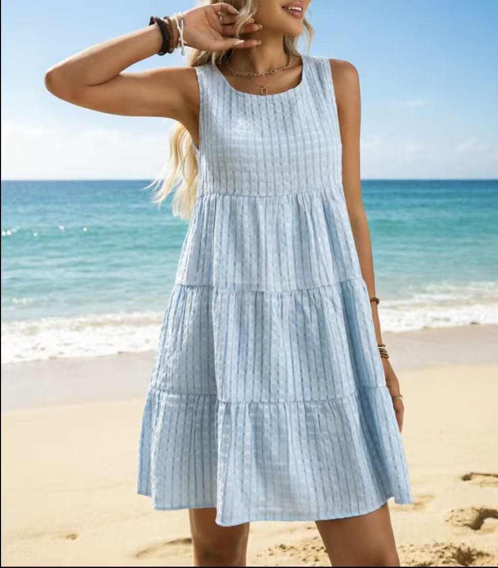 Tiered Sleeveless Mini Dress