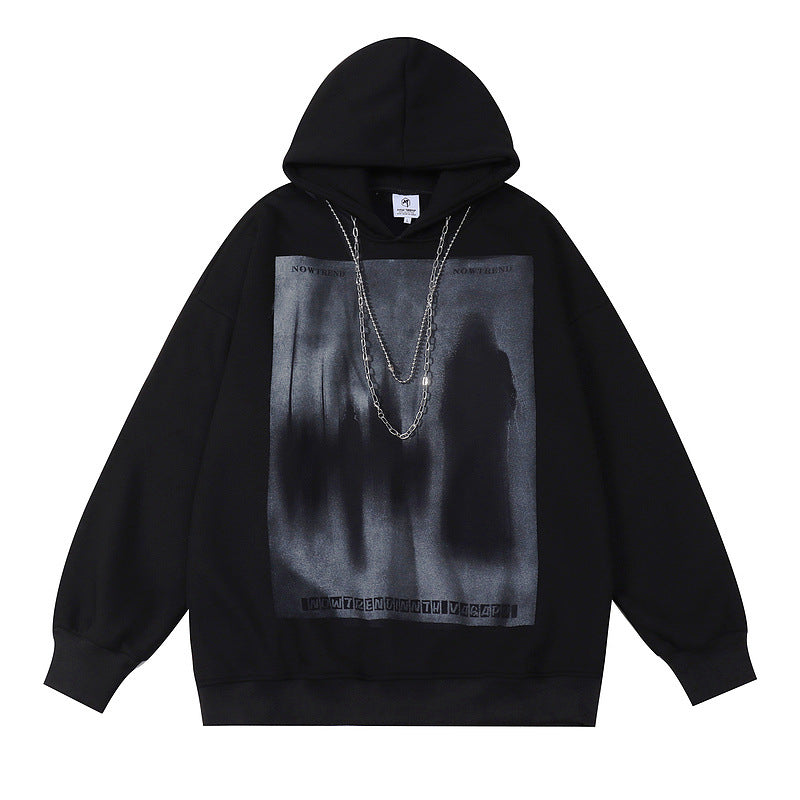 Ghost-Print Zip Hoodie