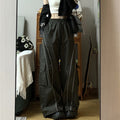 Wide-Leg Cargo Track Pants