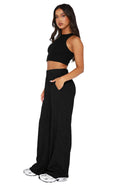 Stretch Straight-Leg Pants