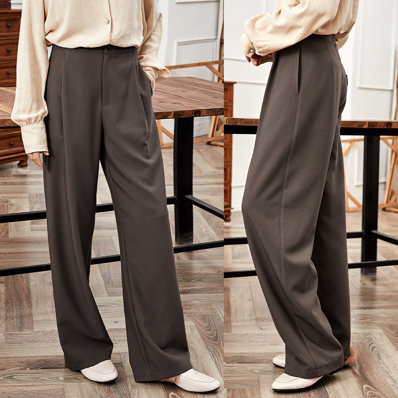 High-Waisted Tailored Wide-Leg Pants