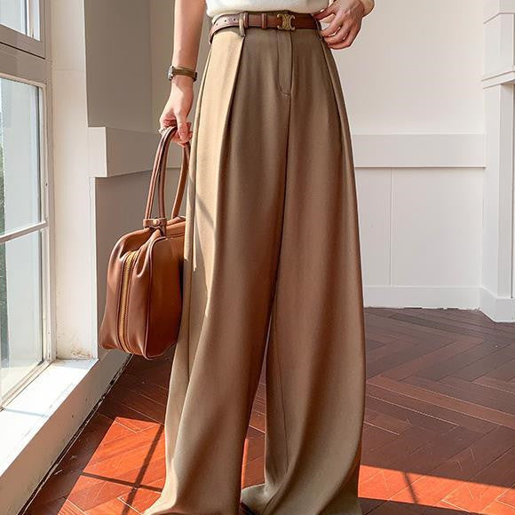 High-Waisted Flowing Trousers
