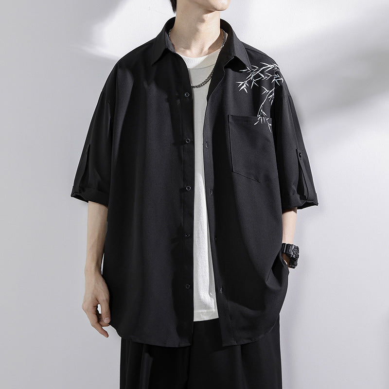 Botanical-Print Short-Sleeve Shirt
