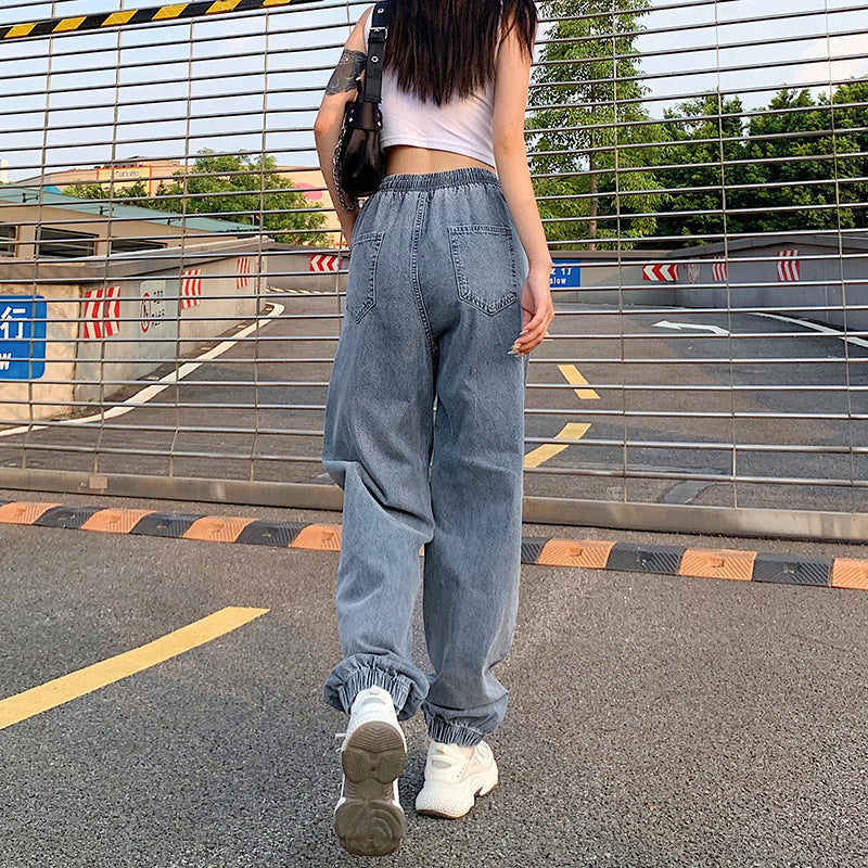 Drawstring-Waist Jeans