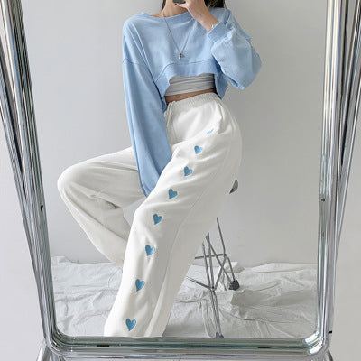 Heart-Detail Drawstring Joggers