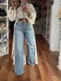 Lace High-Low Top