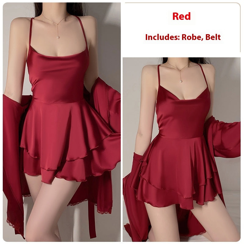Ruffle Nightdress & Robe — Separates
