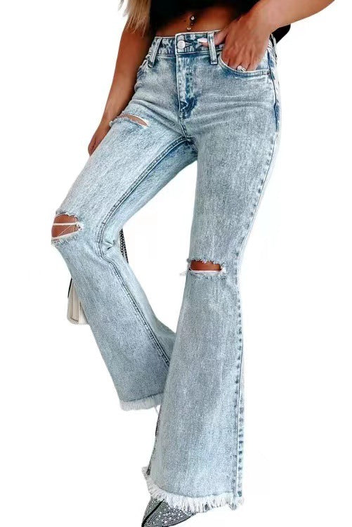 Ripped High-Waisted Jeans
