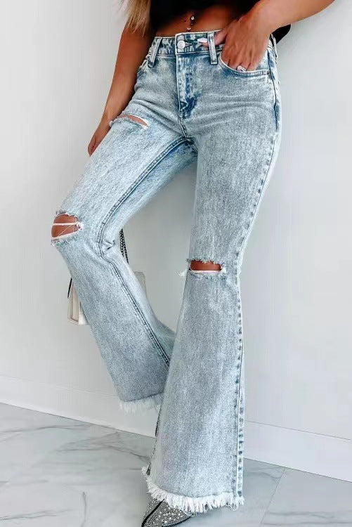 Ripped High-Waisted Jeans