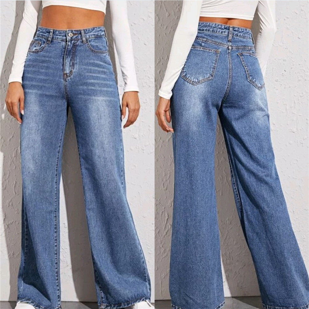 High-Waisted Baggy Jeans