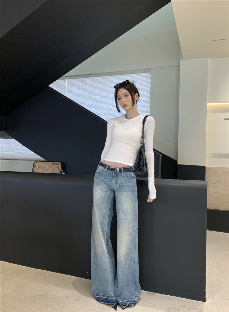 Vintage-Wash Relaxed Jeans