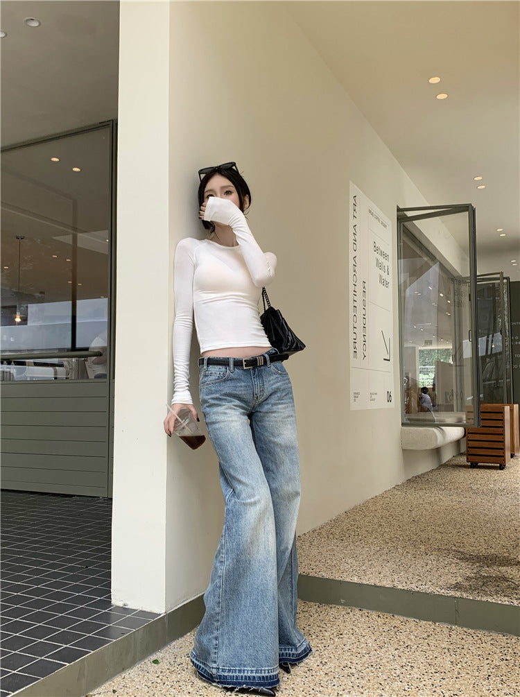 Vintage-Wash Relaxed Jeans