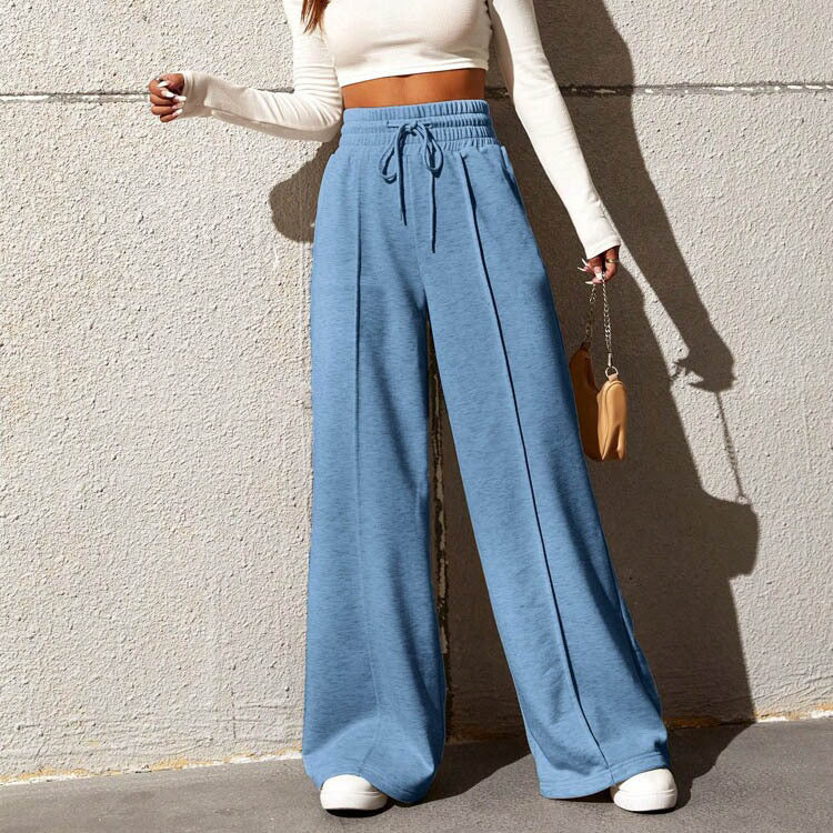 Drawstring Wide-Leg Pants