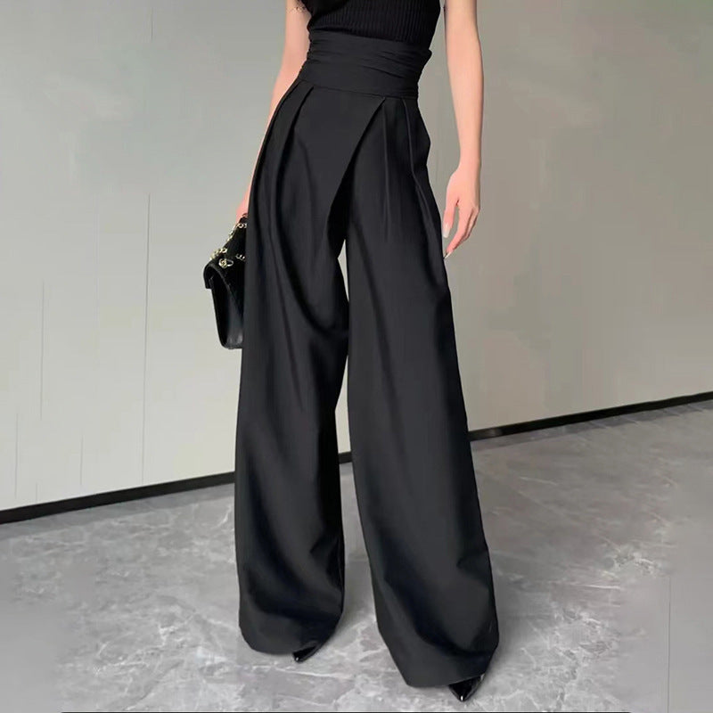Pleated Wide-Leg Pants