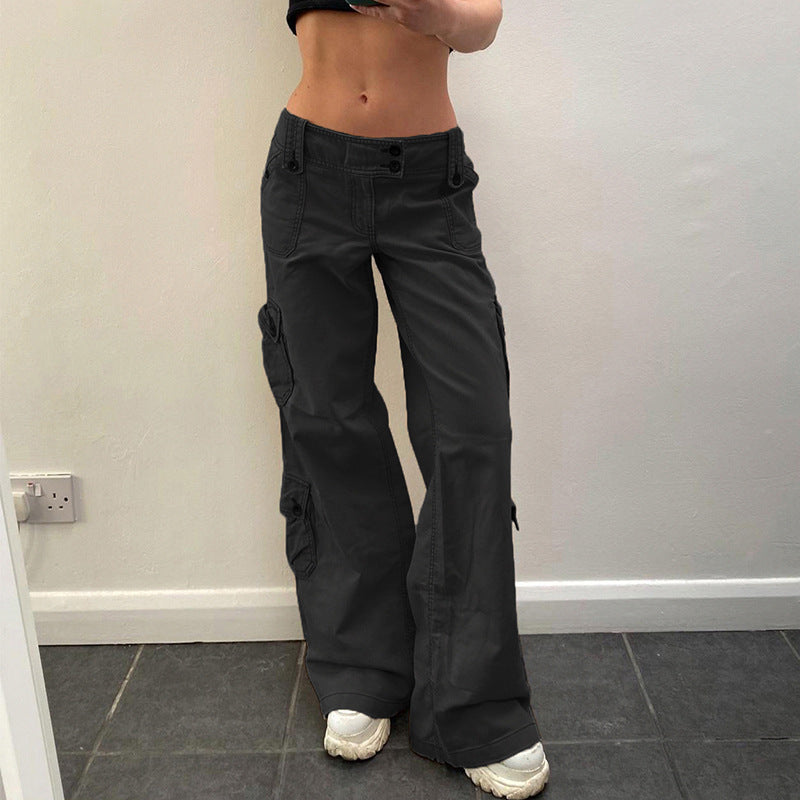 Washed High-Waisted Straight-Leg Jeans