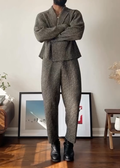 Plaid Blazer & Trousers Set