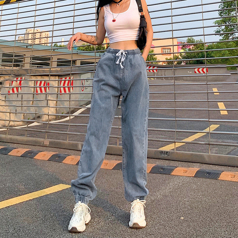 Drawstring-Waist Jeans