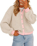 Striped Button Cardigan