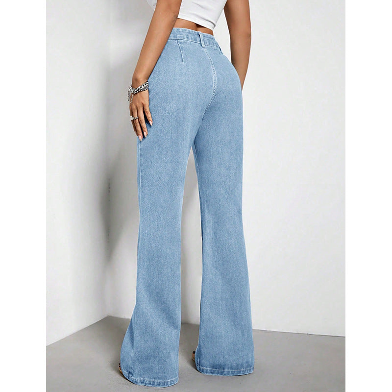 High-Waisted Wide-Leg Jeans