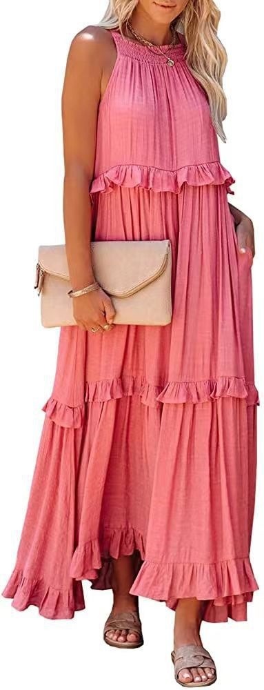 Tiered Sleeveless Maxi Dress