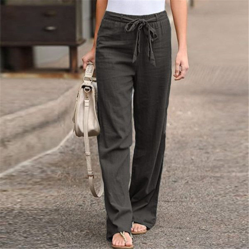Drawstring Pull-On Trousers