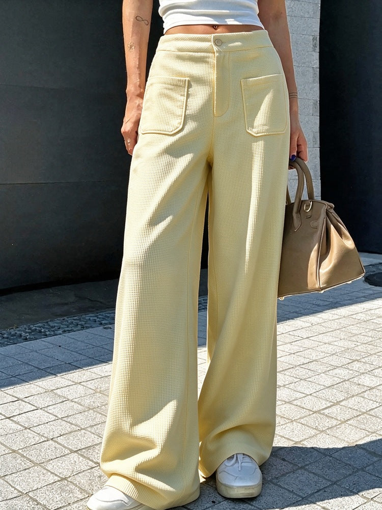 Patch-Pocket Wide-Leg Pants