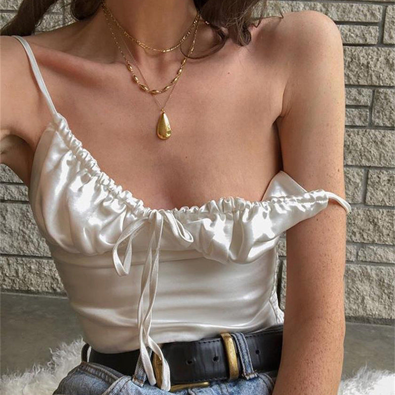 Ruffle-Trim Corset Cami