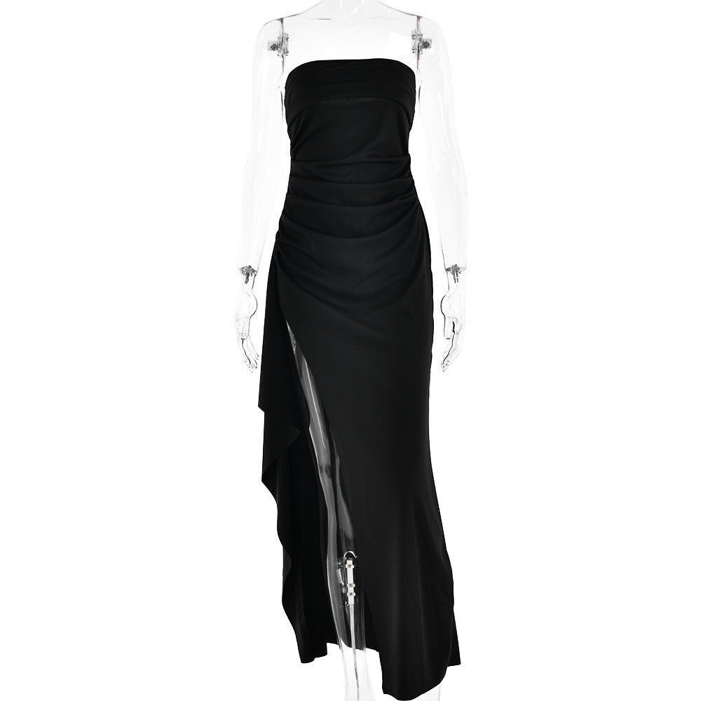 Strapless Split Maxi Dress