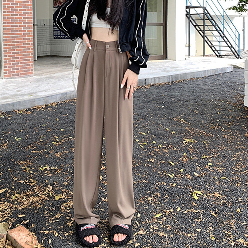 Pleated Wide-Leg Trousers