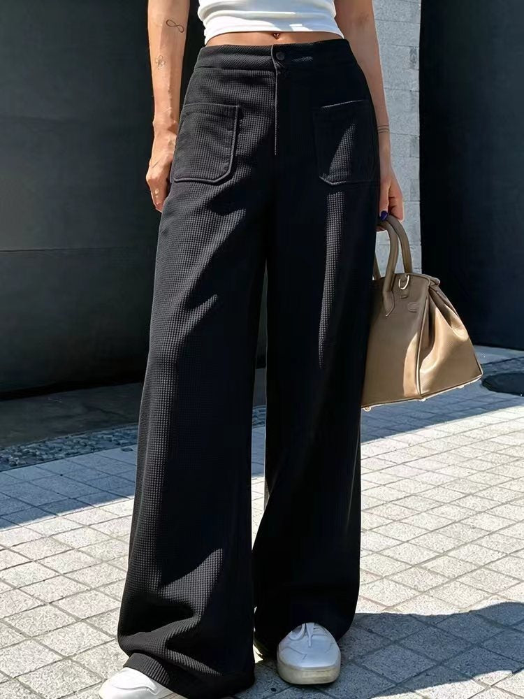 Patch-Pocket Wide-Leg Pants