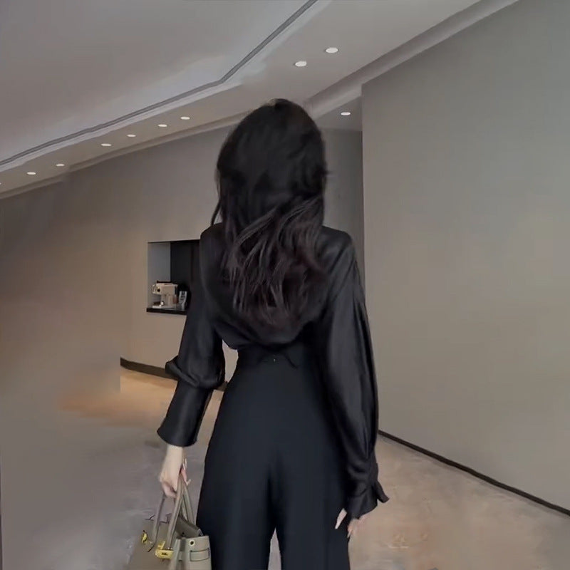 Pleated Wide-Leg Pants