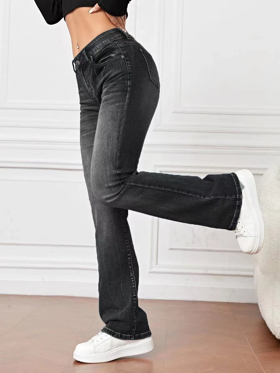 High-Waisted Stretch Bootcut Jeans