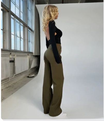 Tailored Straight-Leg Pants