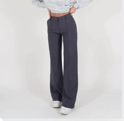Tailored Straight-Leg Pants