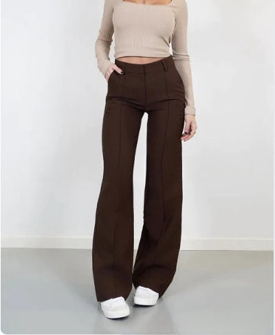 Tailored Straight-Leg Pants