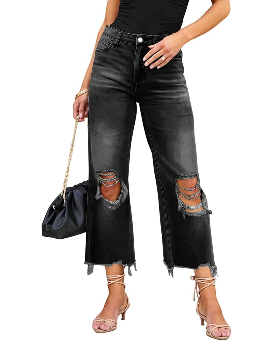 Distressed Loose-Fit Jeans